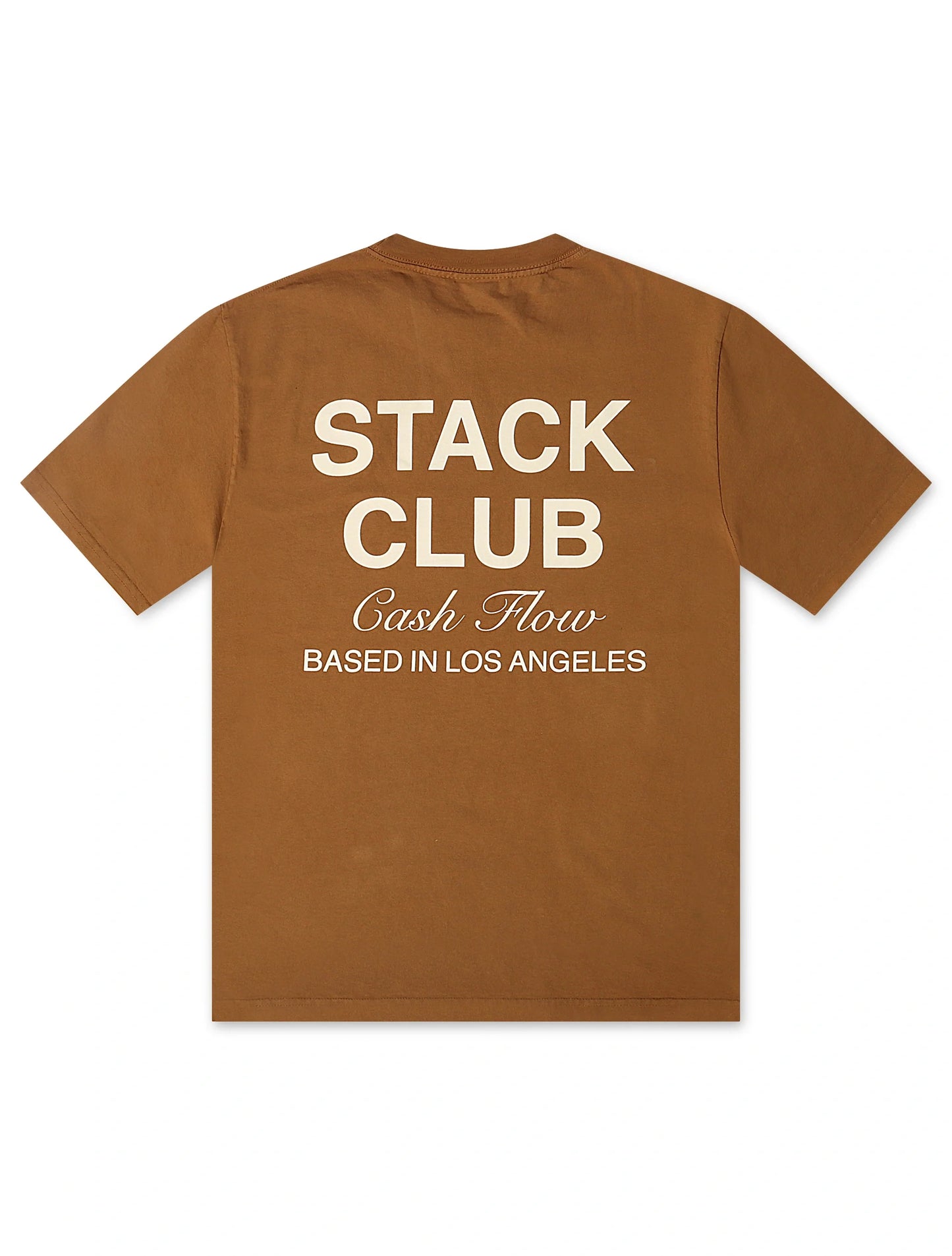 Stack Club Cash Flow Heavyweight Tee - Brown/Cream Denim Exchange