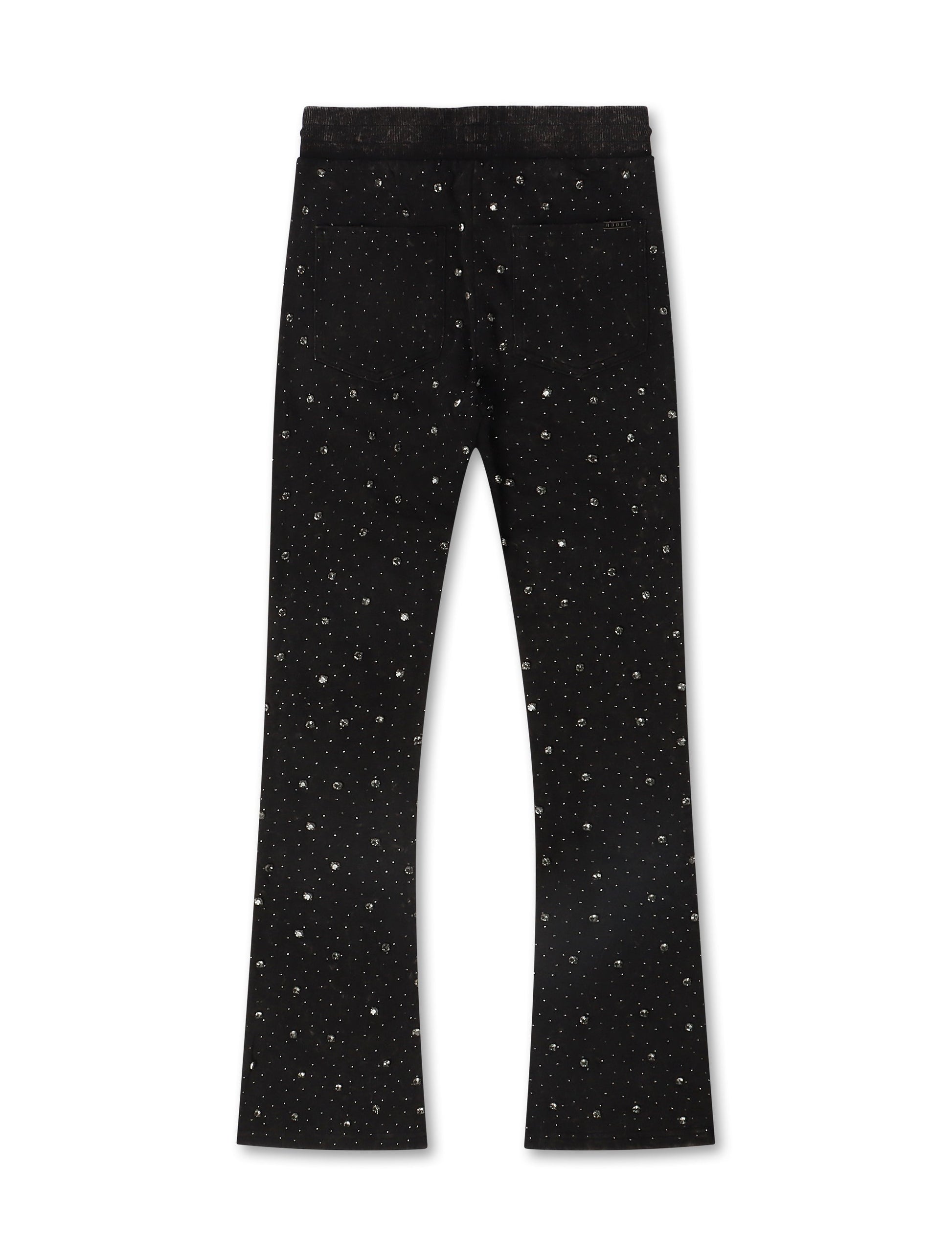 Rebel Denim Diamond Stacked Sweatpants - Ash Black Denim Exchange
