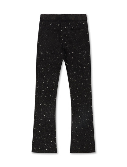 Rebel Denim Diamond Stacked Sweatpants - Ash Black Denim Exchange