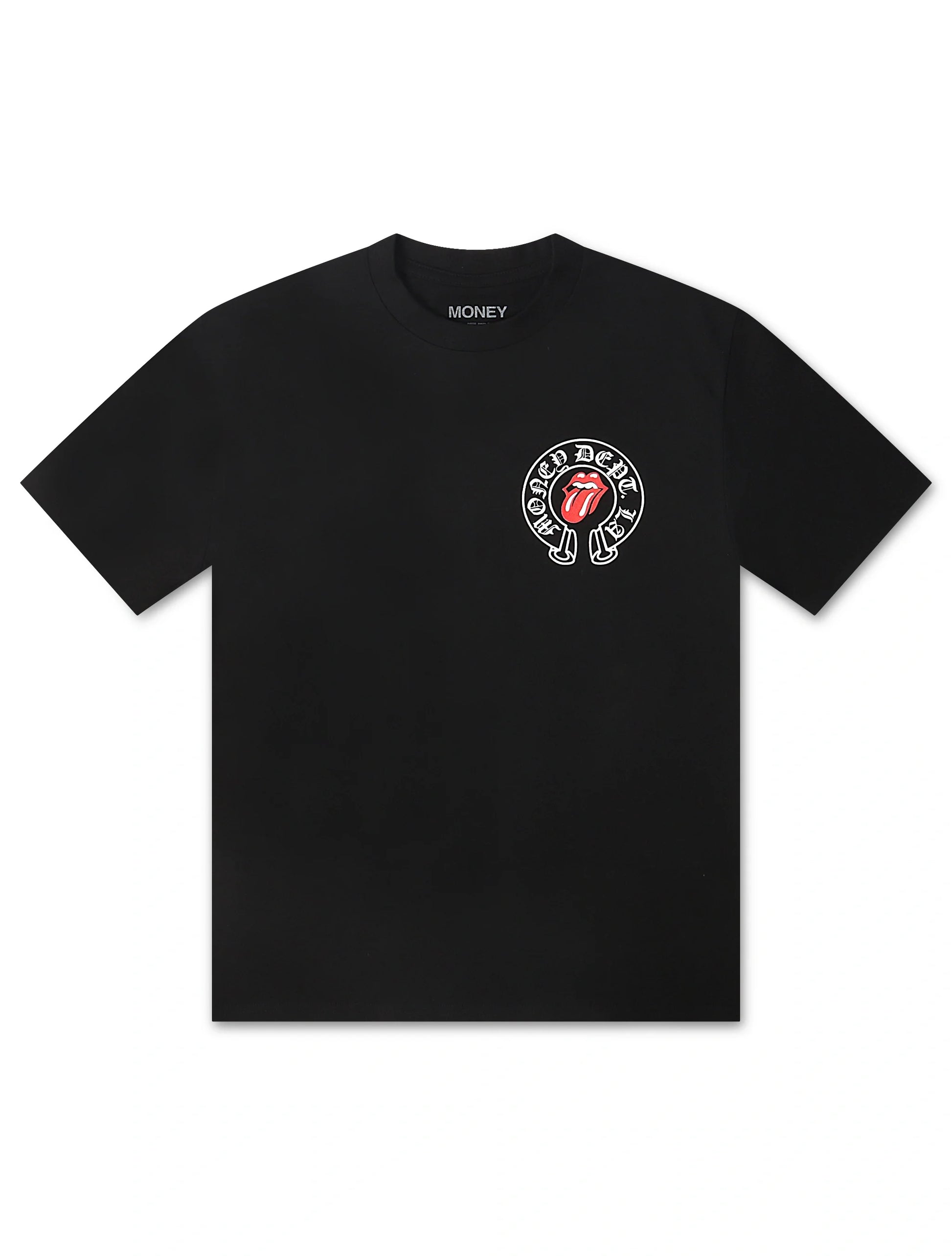 Money Dept. Tongue and Lips Tee - Black Denim Exchange
