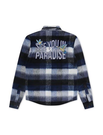 Jordan Craig Kids See You In Paradise Sherpa Jacket - Blue Denim Exchange