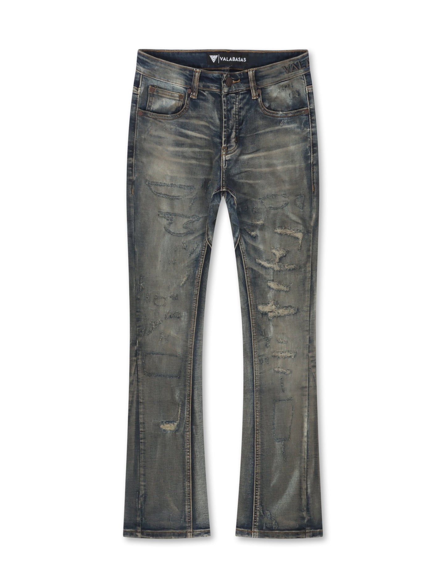 Valabasas Bald Stacked Jeans - Vintage Blue Denim Exchange