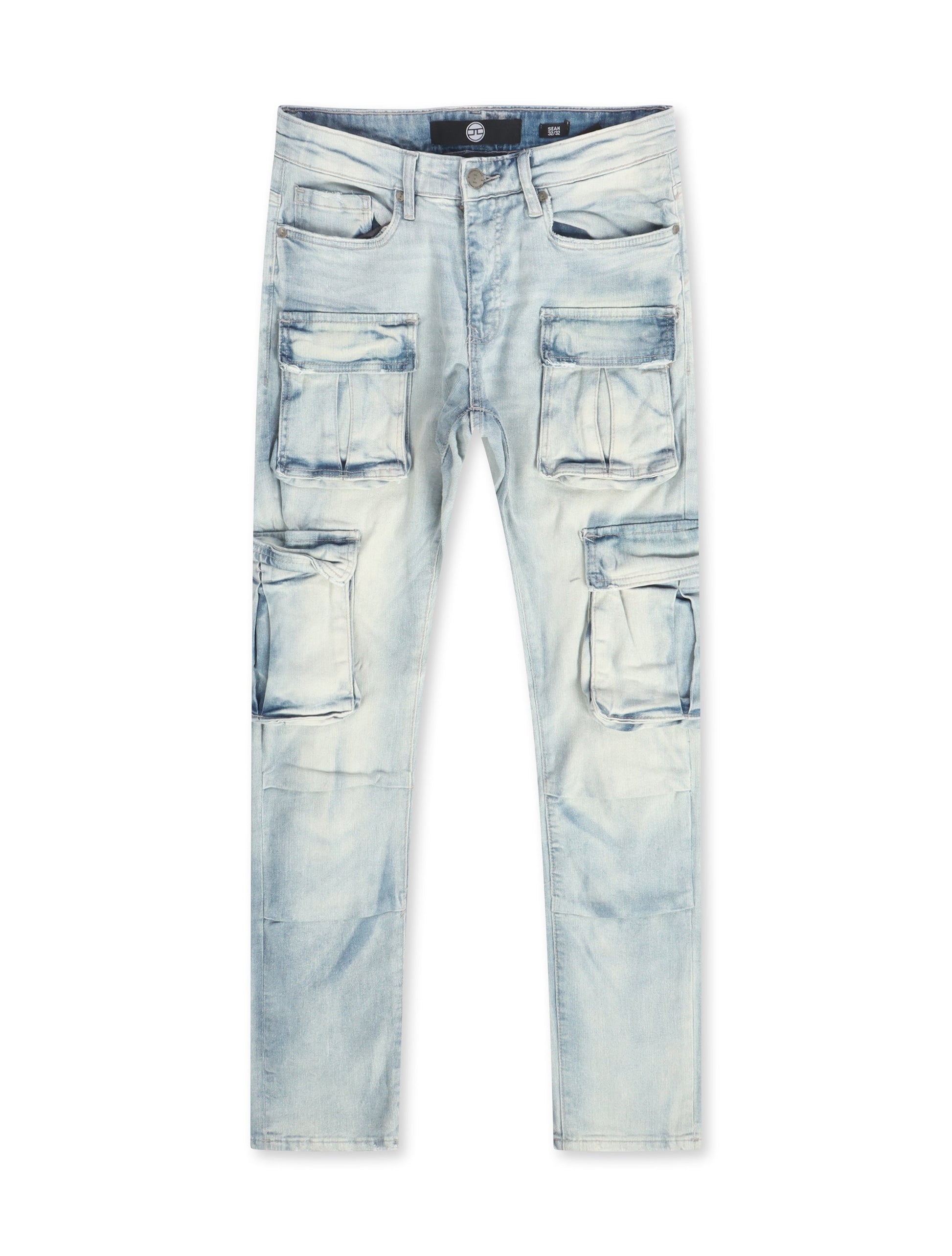 Jordan Craig Sean Cargo Jeans - Iced White Denim Exchange