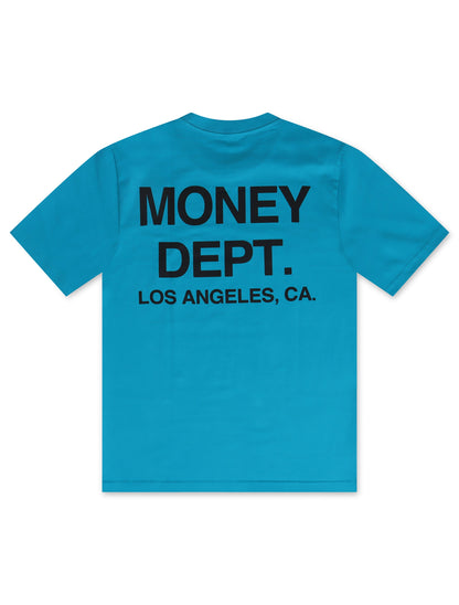 Money Dept. Los Angeles Heavyweight Tee - Aqua Denim Exchange