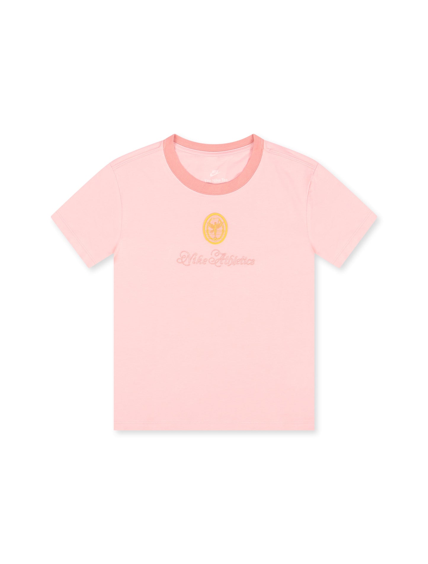 Nike Womens Sportswear Chill Cropped Knit Tee - Pink Glaze Denim Exchange