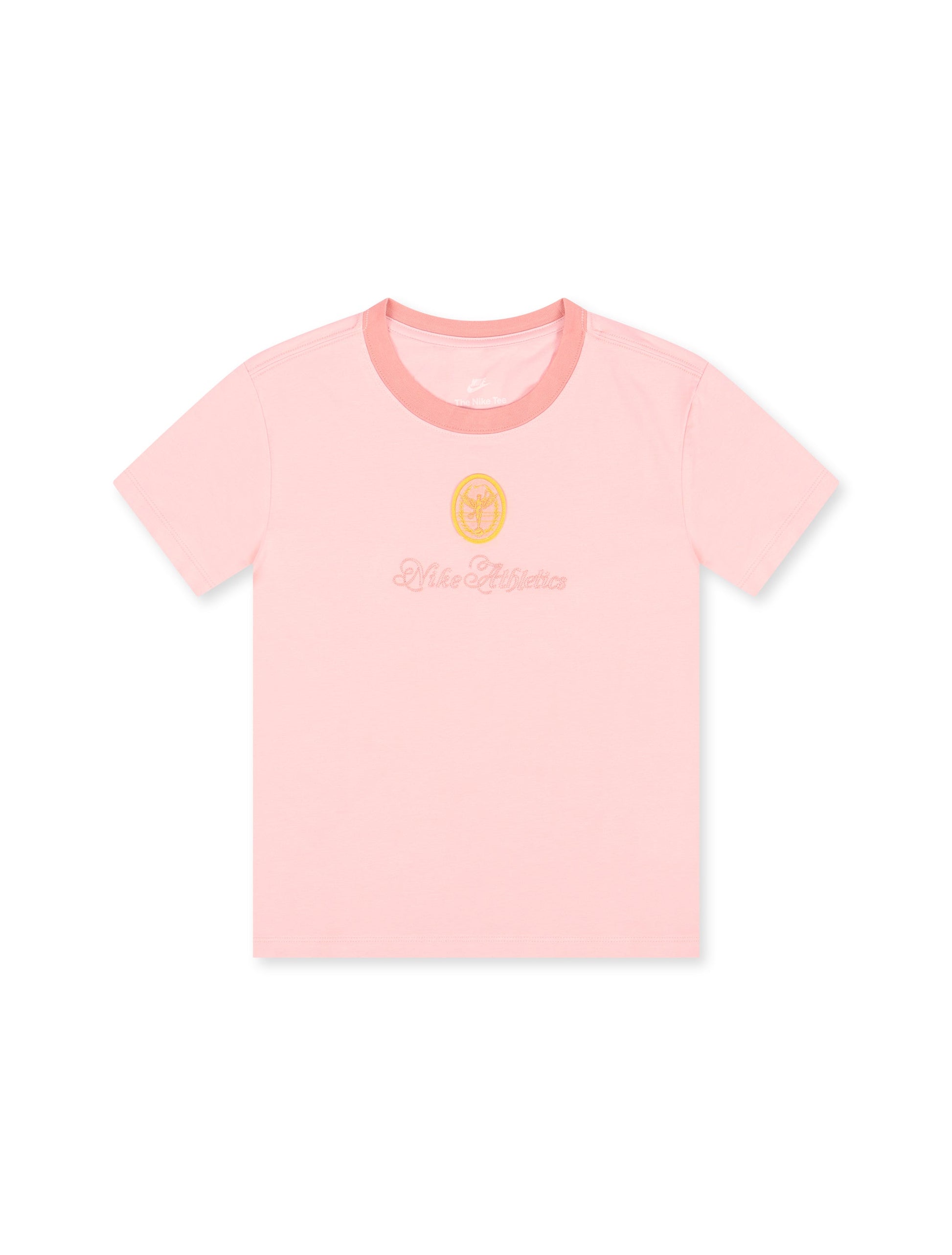 Nike Womens Sportswear Chill Cropped Knit Tee - Pink Glaze Denim Exchange