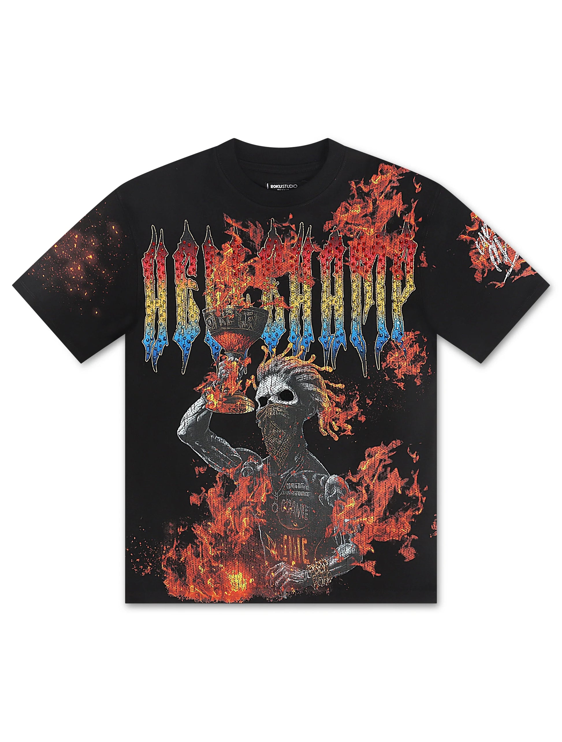 Roku Studio Earned in Chaos Boxy Tee - Black Denim Exchange