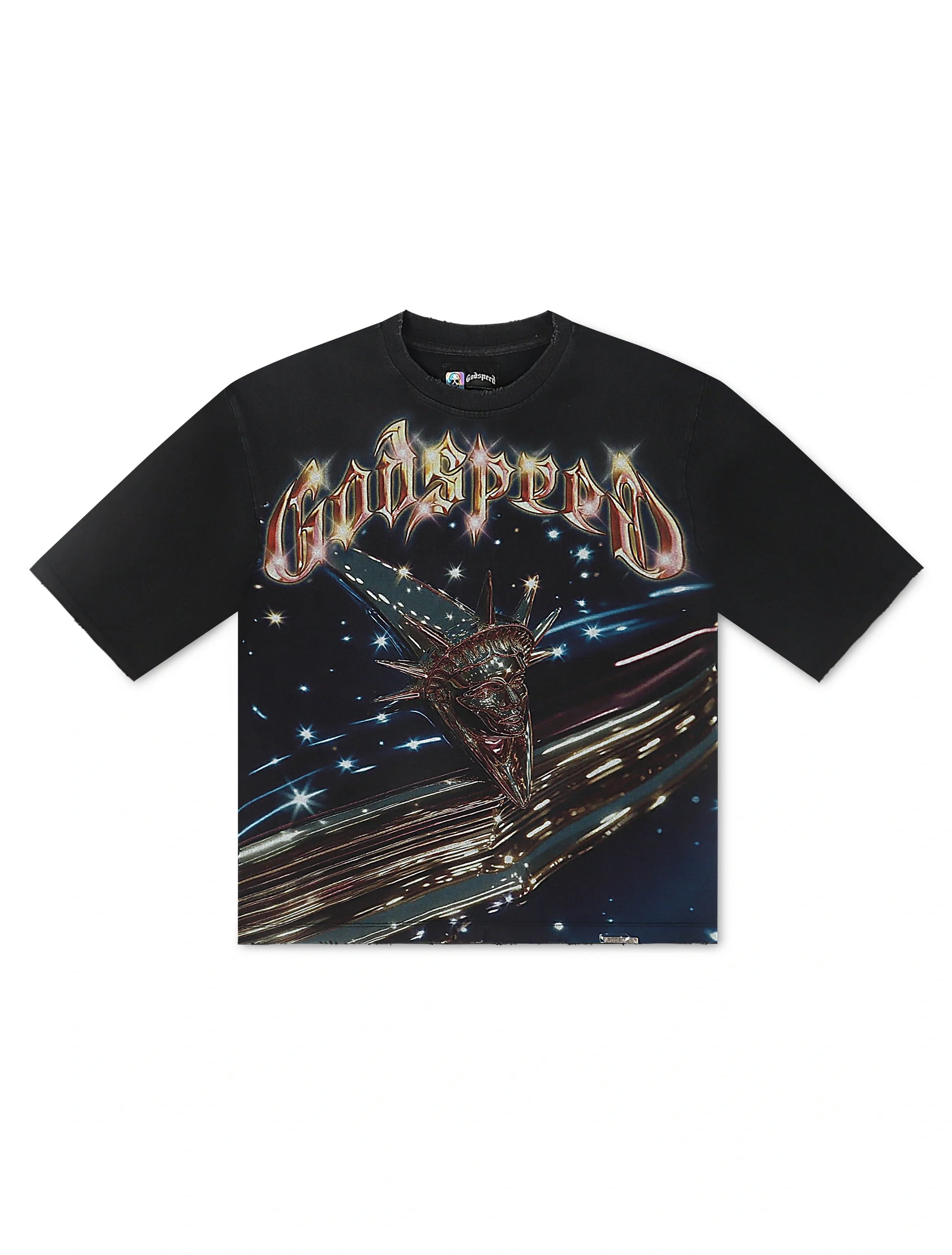 Godspeed Liberty Cruiser Boxy Tee - Black Denim Exchange