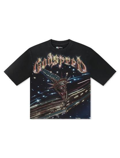 Godspeed Liberty Cruiser Boxy Tee - Black Denim Exchange
