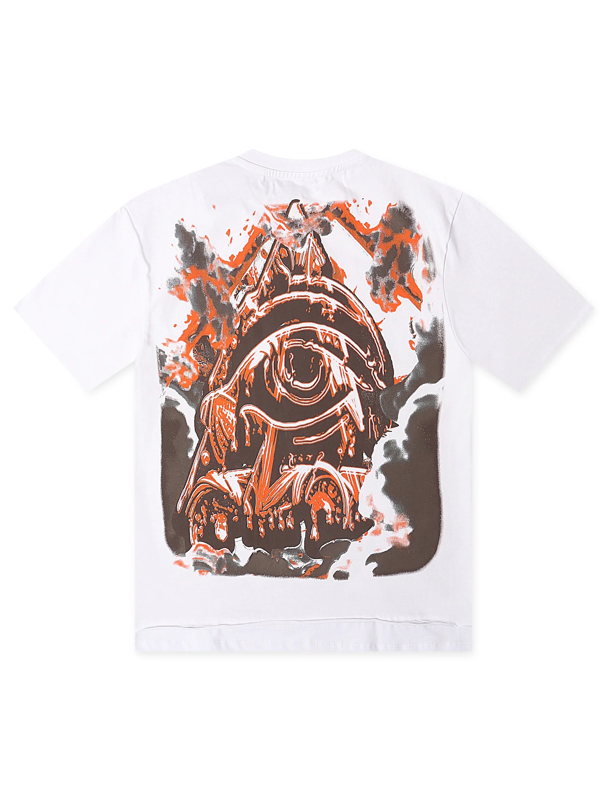 Starseed AI Angel Oversized Tee - White/Orange Denim Exchange