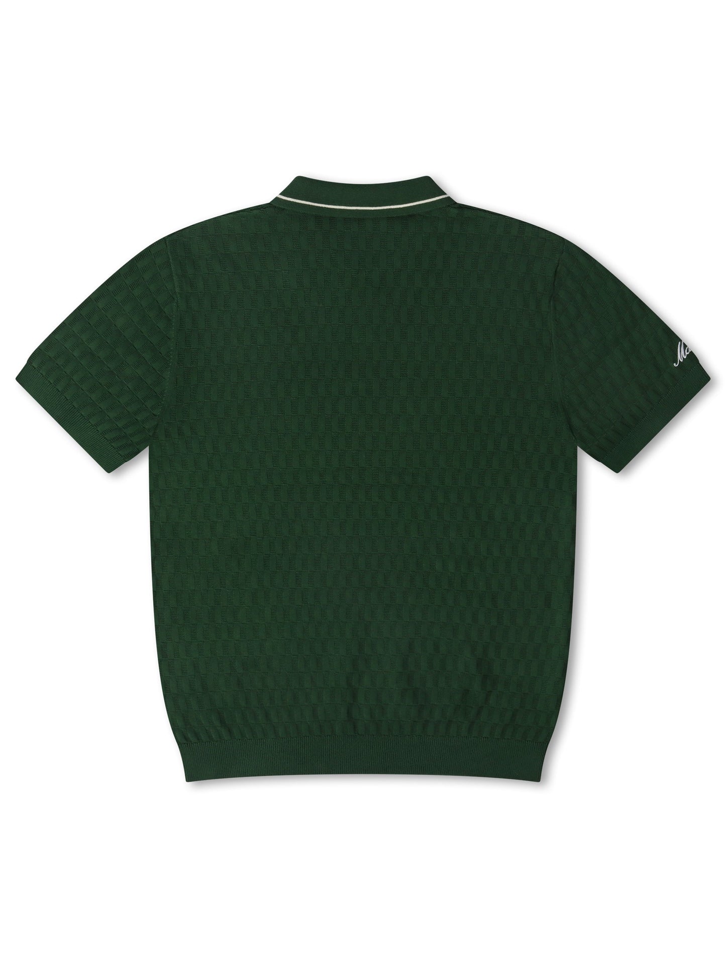 Malbon Crest Knit Polo - Myrtle Denim Exchange