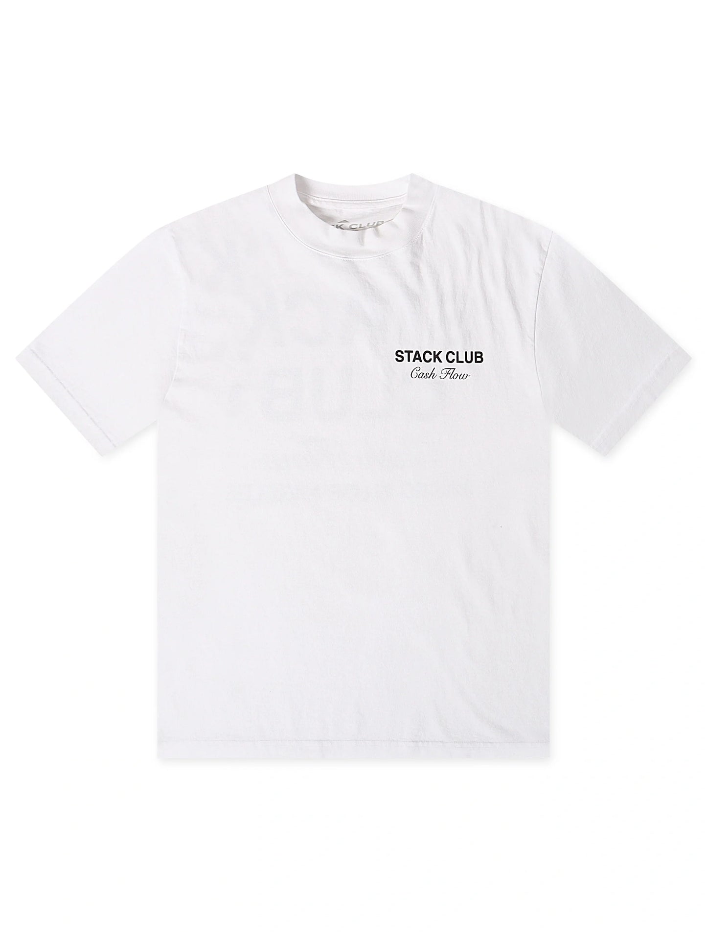 Stack Club Cash Flow Heavyweight Tee - White/Black Denim Exchange