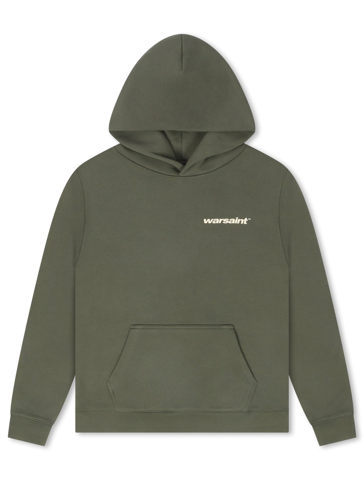 Warsaint Dual Logo Hoodie - Olive Green Denim Exchange