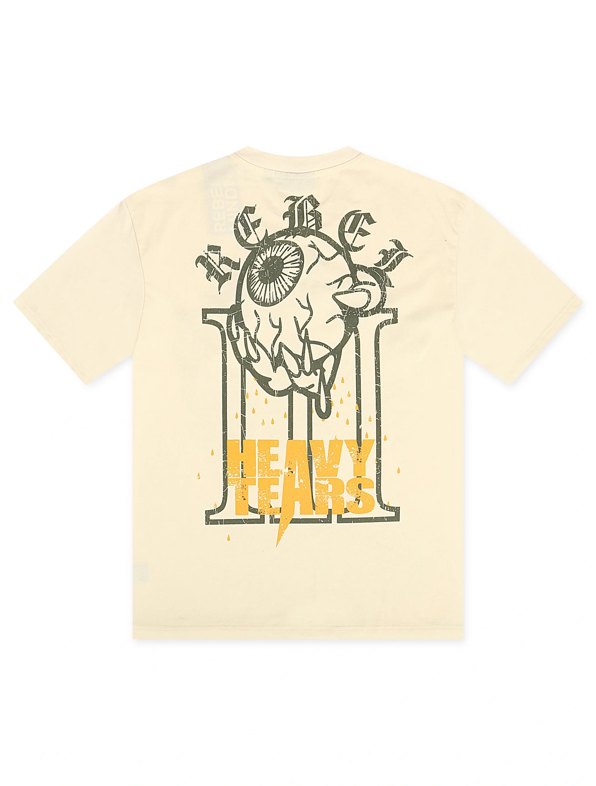 Rebel Minds Heavy Tears Rhinestone Tee - Cream Denim Exchange