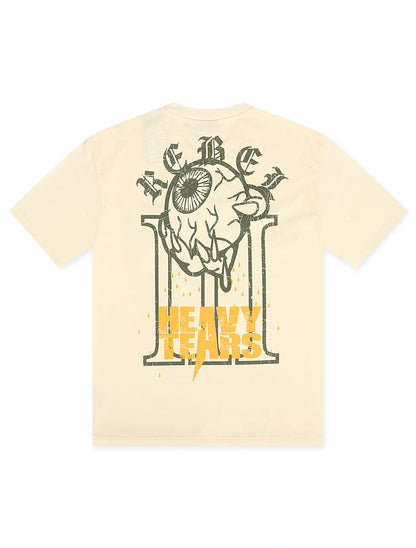 Rebel Minds Heavy Tears Rhinestone Tee - Cream Denim Exchange