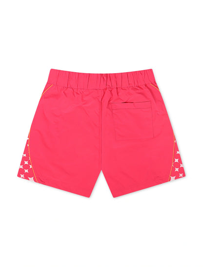 Smoke Rise Republic Windbreaker Shorts - Lilac Rose Denim Exchange
