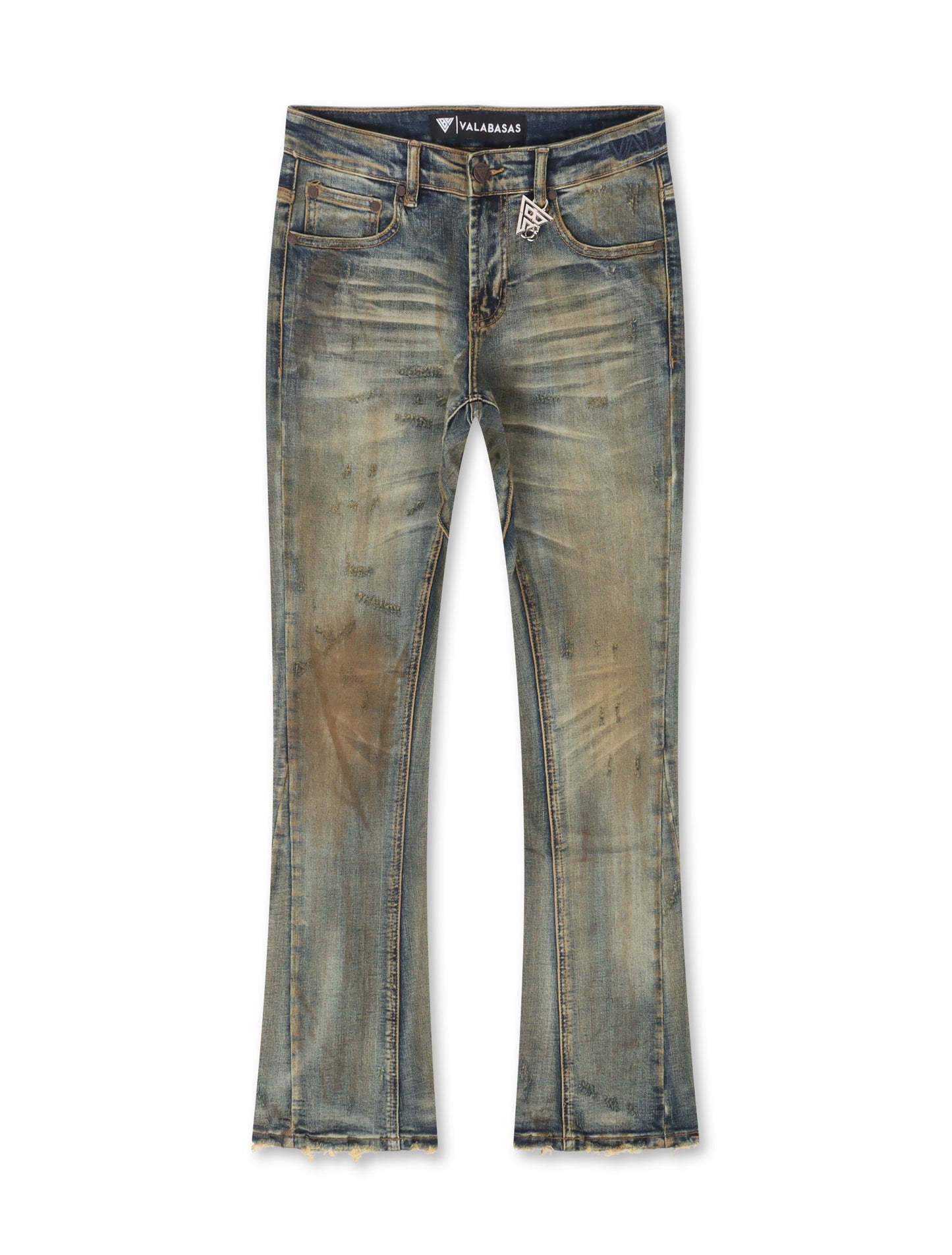 Valabasas Rugged Stacked Jeans - Vintage Blue Denim Exchange