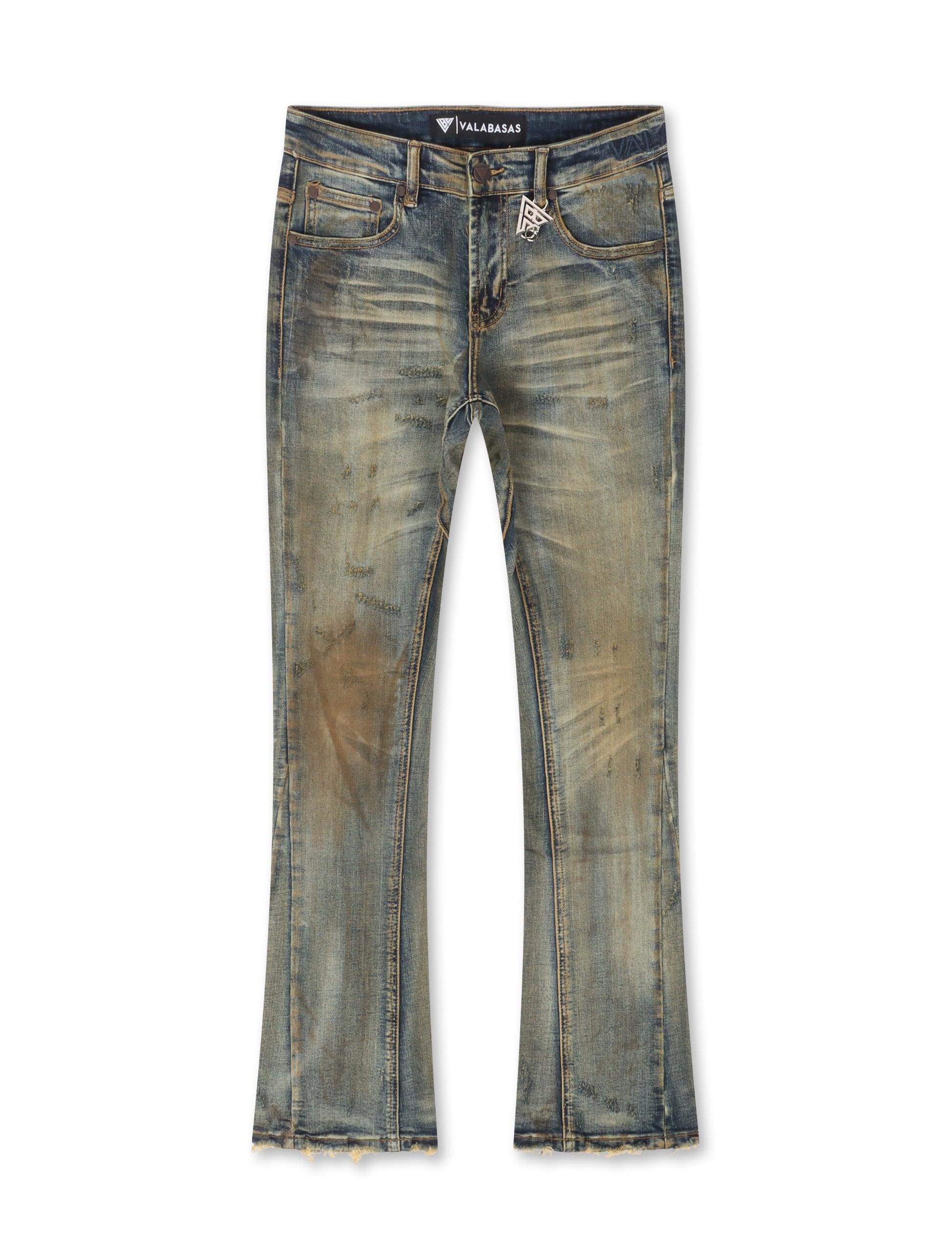 Valabasas Rugged Stacked Jeans - Vintage Blue Denim Exchange