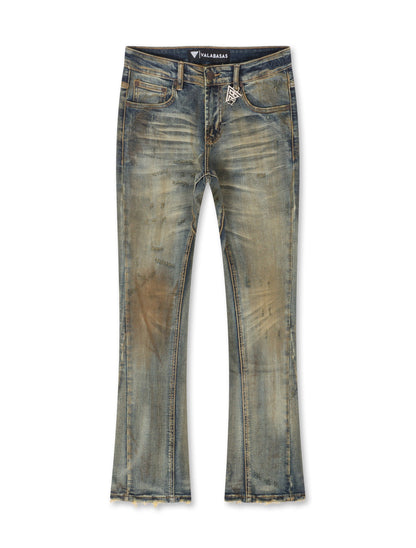 Valabasas Rugged Stacked Jeans - Vintage Blue Denim Exchange