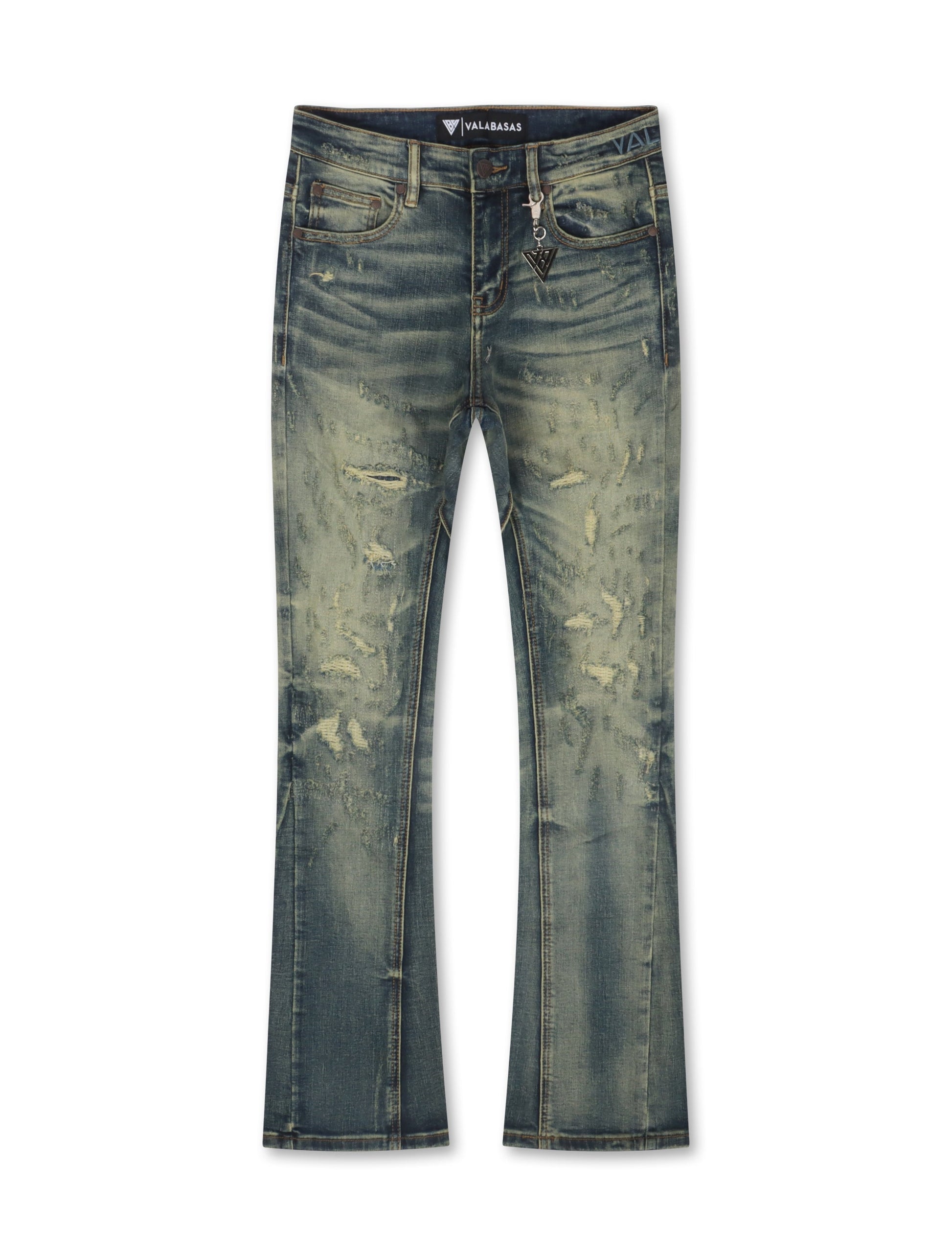 Valabasas Vin Stacked Jeans - Dark Vintage Blue Denim Exchange