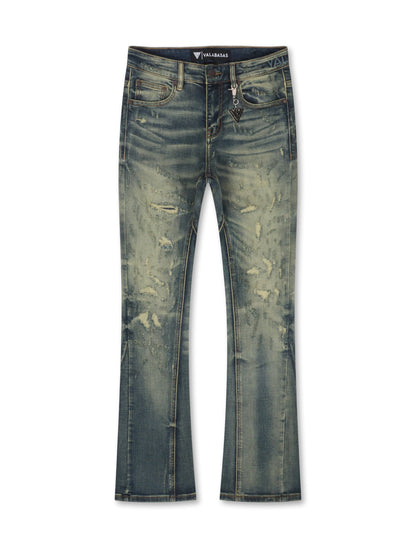 Valabasas Vin Stacked Jeans - Dark Vintage Blue Denim Exchange