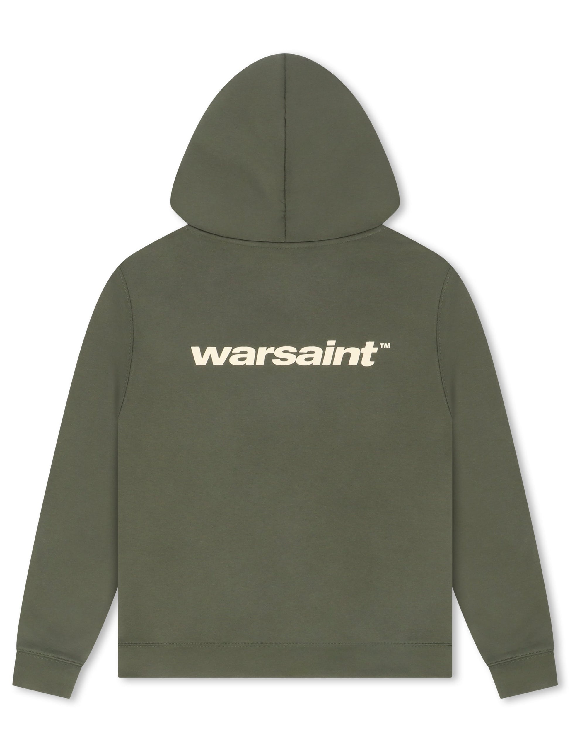 Warsaint Dual Logo Hoodie - Olive Green Denim Exchange