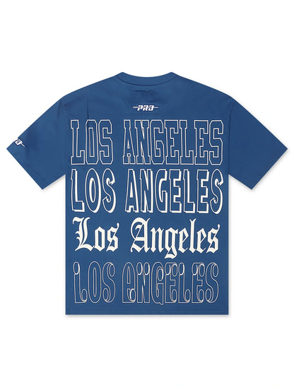 Pro Standard Dodgers Stacked Los Angeles Tee - Dark Blue Denim Exchange