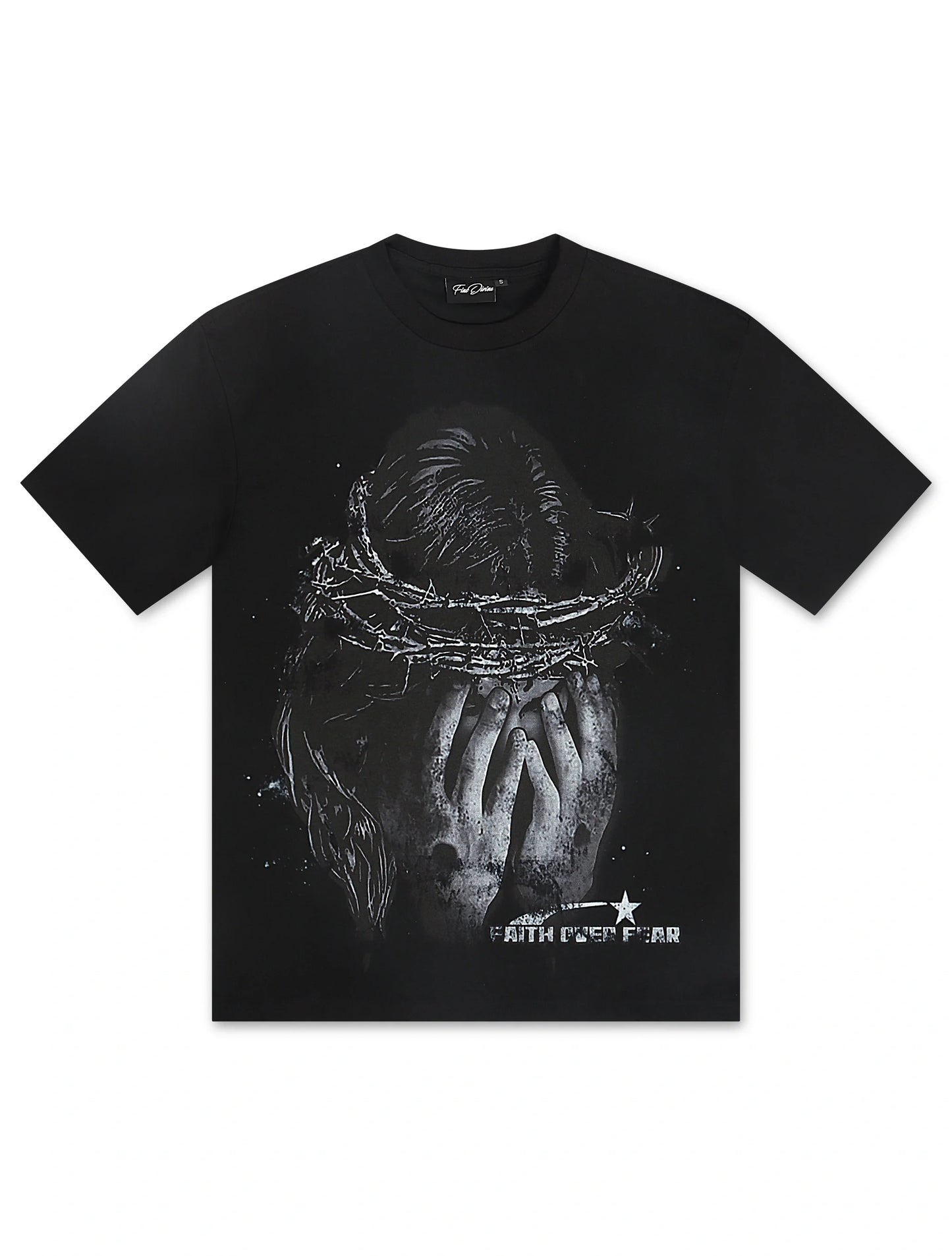 Fine Divine Faith Over Fear Tee - Black Denim Exchange