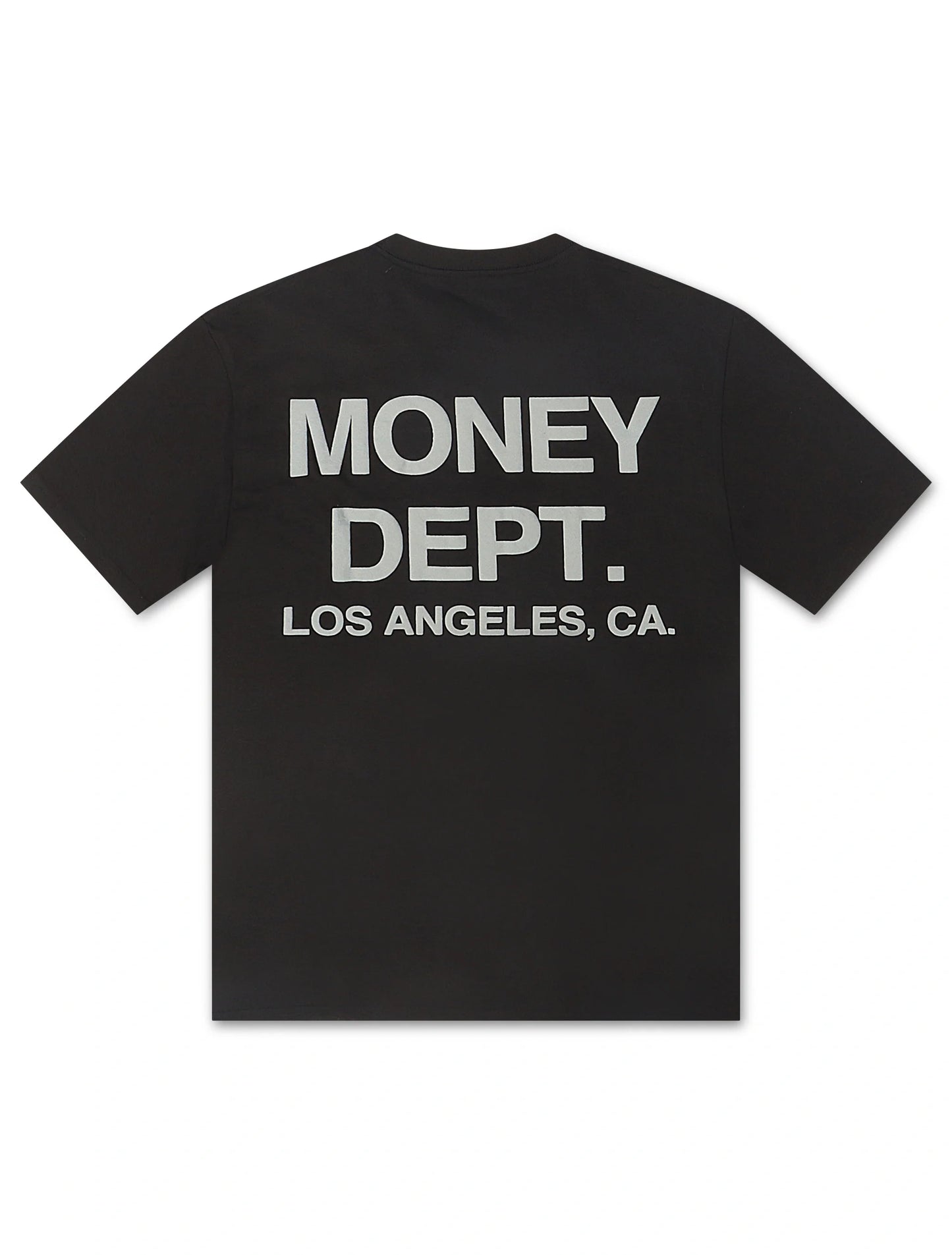 Money Dept. Los Angeles Puff Print Tee - Black/Gray Denim Exchange