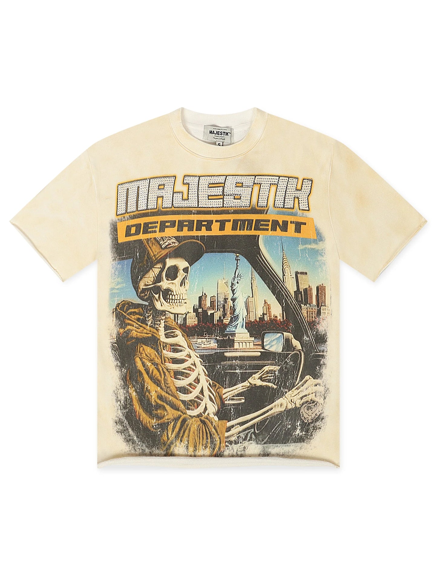 Majestik Garment Department French Terry Tee - Eggshell Denim Exchange