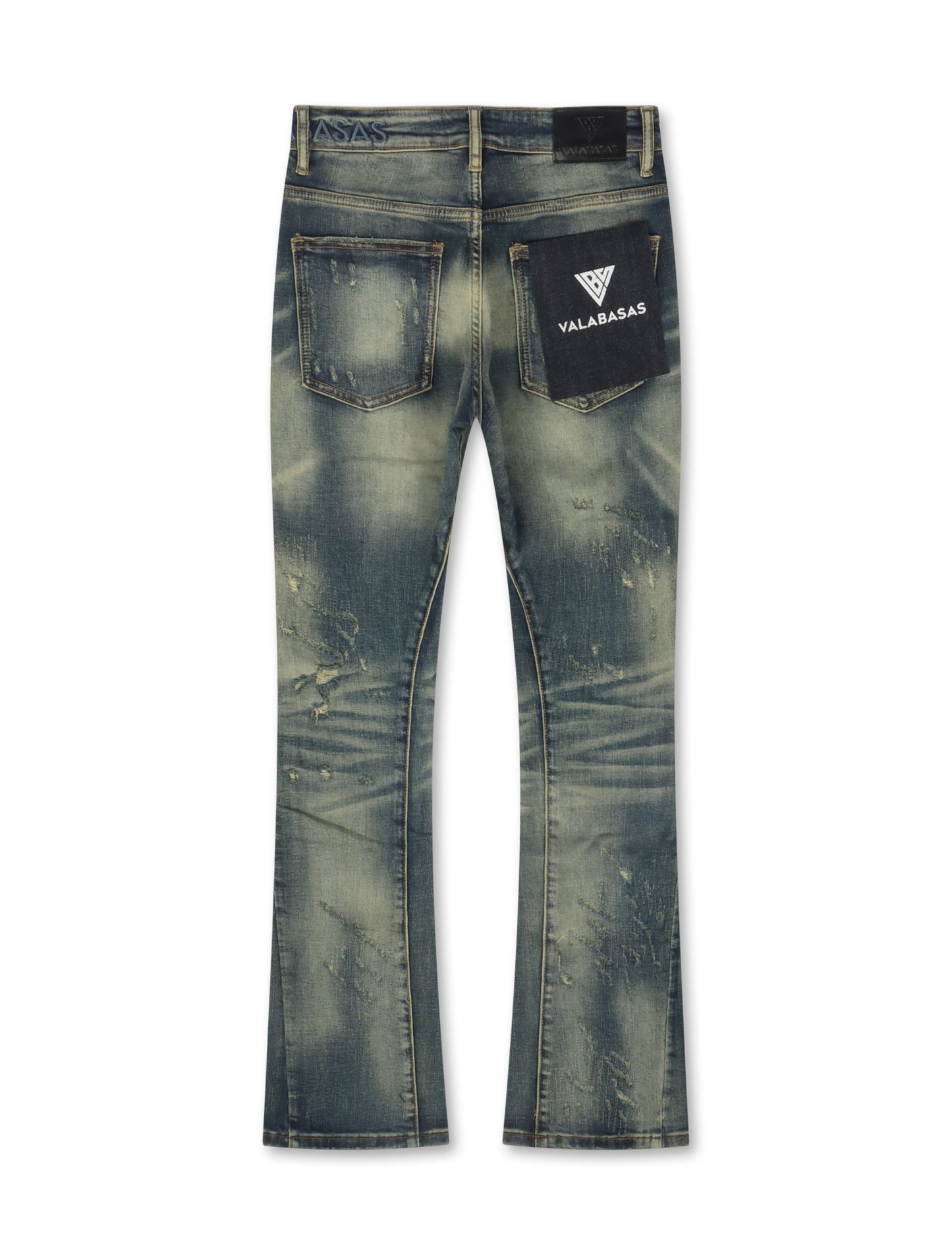 Valabasas Vin Stacked Jeans - Dark Vintage Blue Denim Exchange