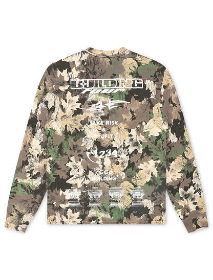 BLDG4 Worldwide Long Sleeve - Leaf Camo Denim Exchange