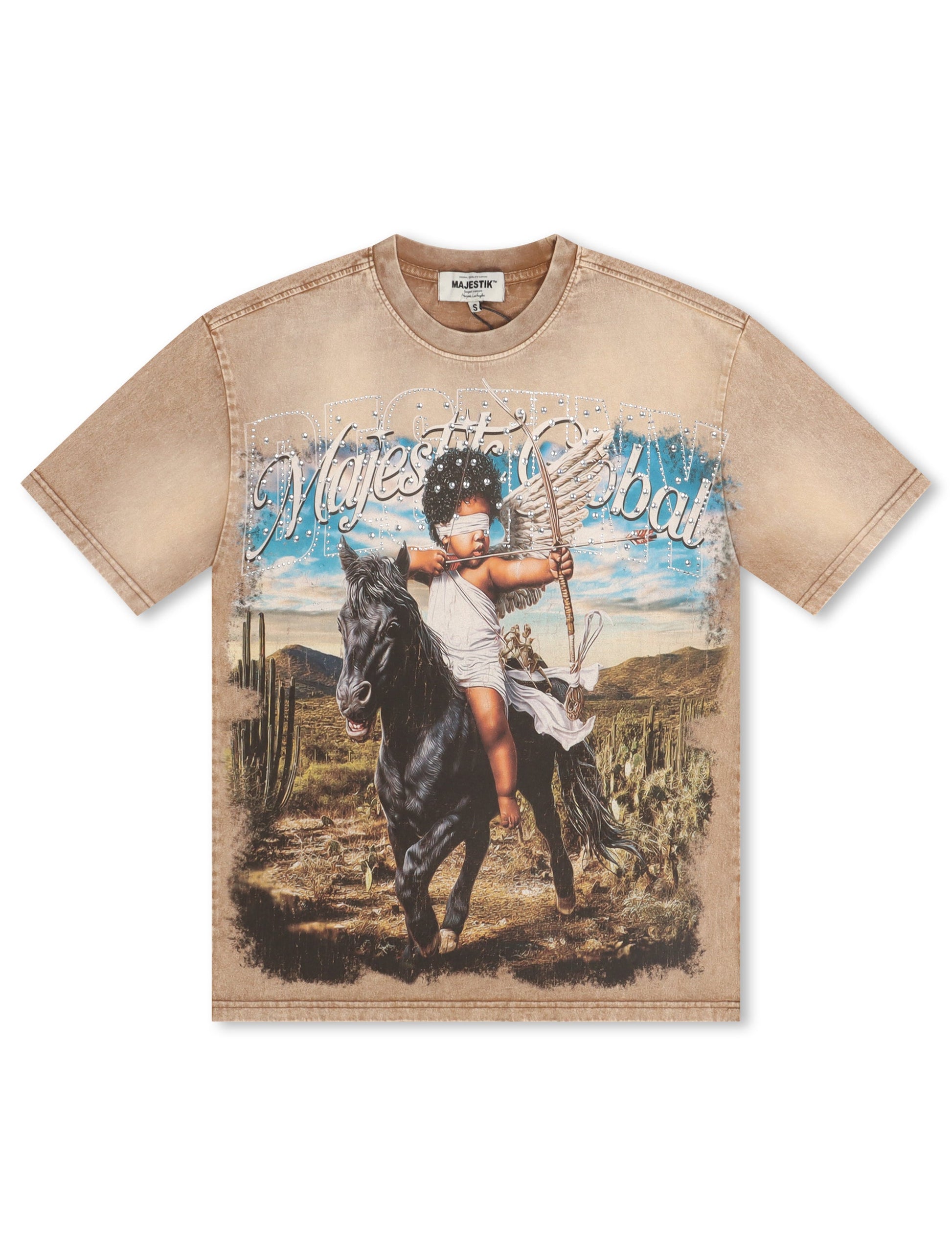 Majestik Department Angel Rider Tee - Brown Denim Exchange