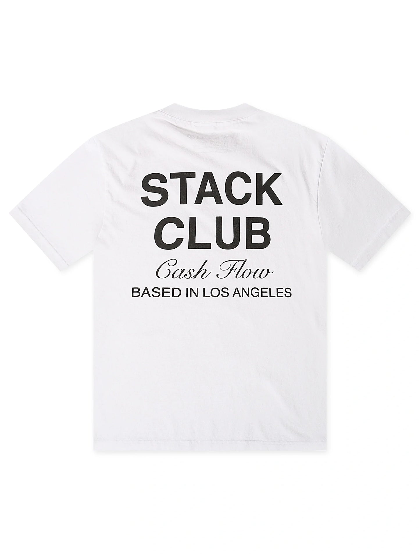 Stack Club Cash Flow Heavyweight Tee - White/Black Denim Exchange