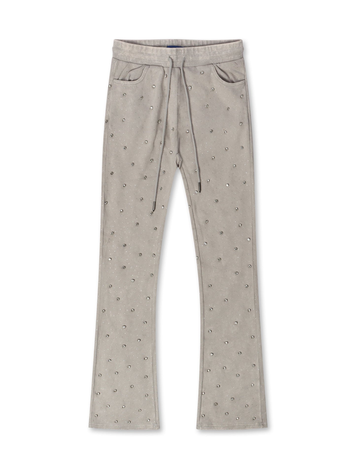 Rebel Denim Diamond Stacked Sweatpants - Grey Denim Exchange