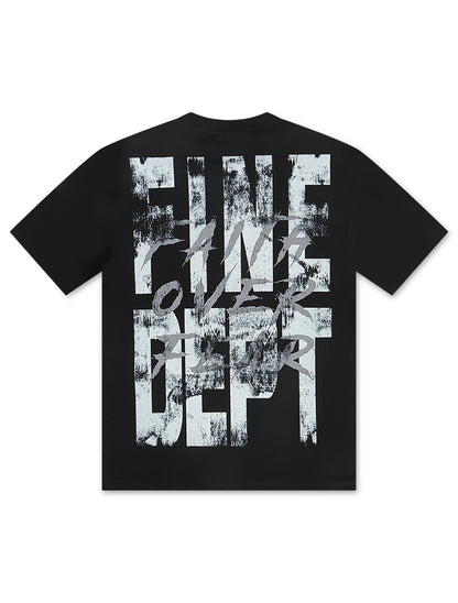 Fine Divine Faith Over Fear Tee - Black Denim Exchange