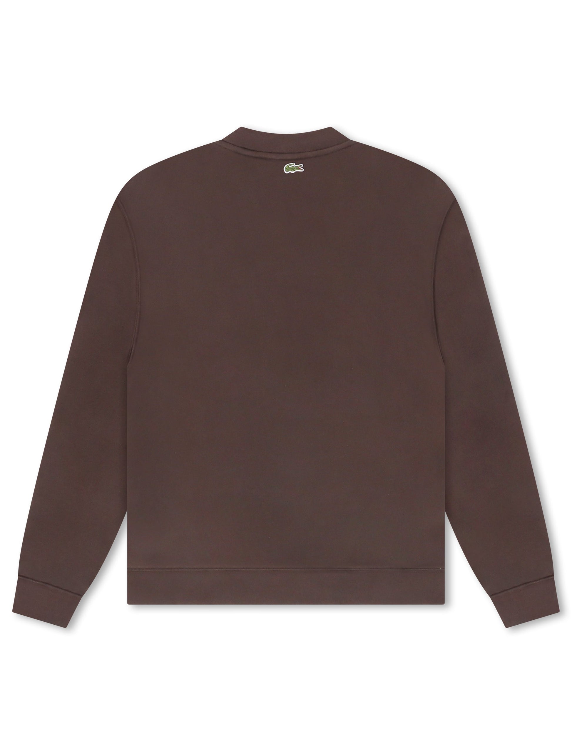 Lacoste Embroidered Shield Fleece Sweatshirt - Brown Denim Exchange