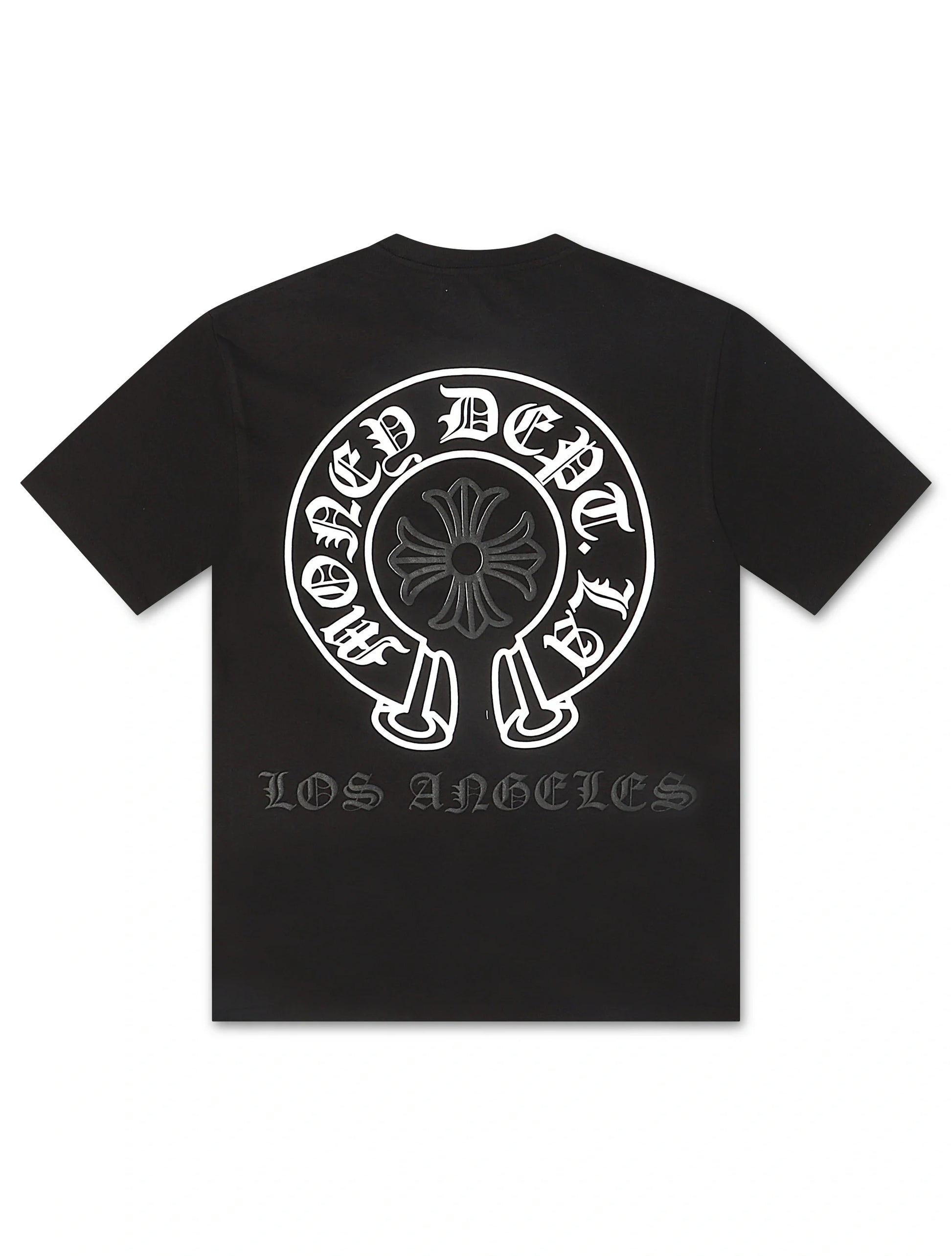 Money Dept. Vintage Old English Tee - Black/White/Black Denim Exchange