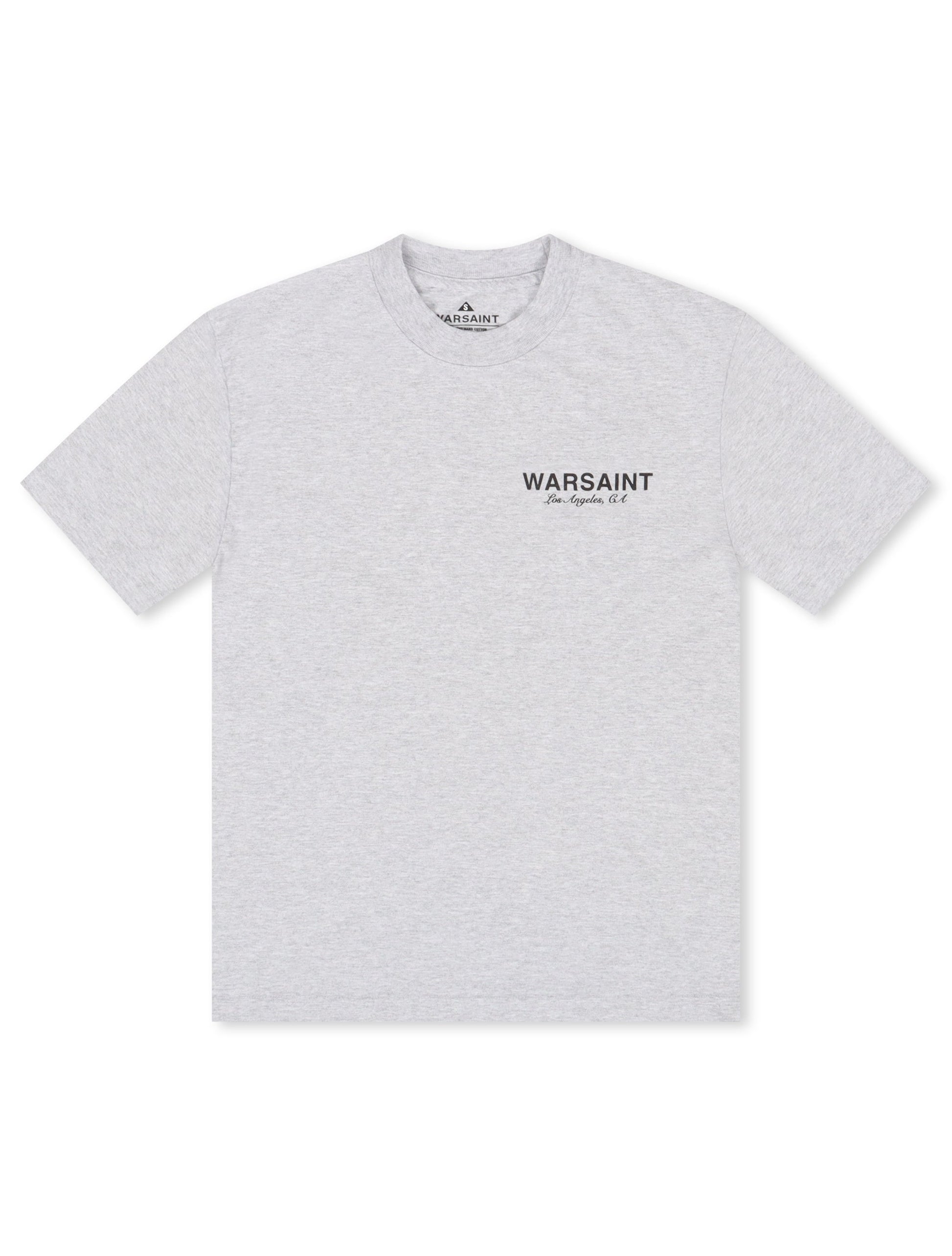 Warsaint Script Tee - Heather Grey Denim Exchange
