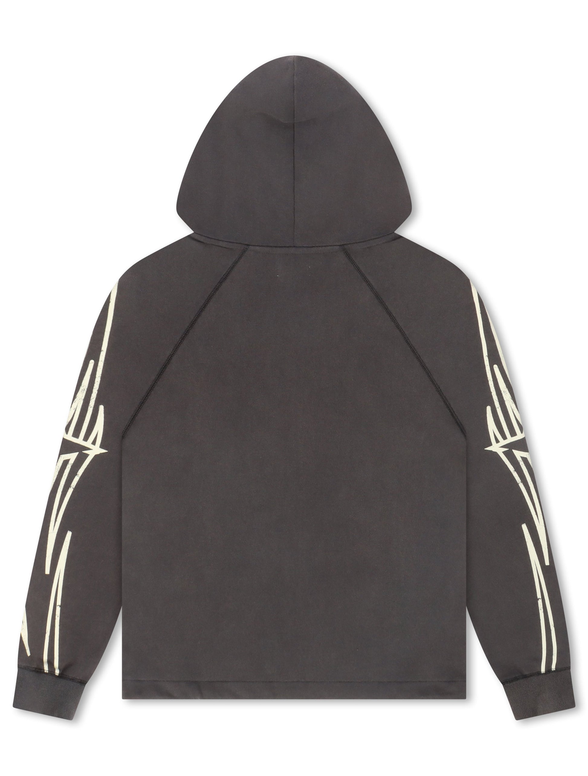 BLDG4 Streak Zip-up Hoodie - Charcoal Art Denim Exchange