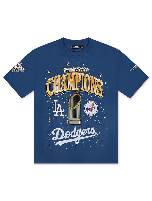 Pro Standard Dodgers World Series Champions Tee - Blue Denim Exchange