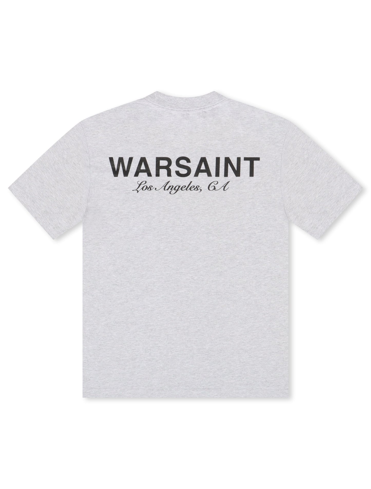 Warsaint Script Tee - Heather Grey Denim Exchange