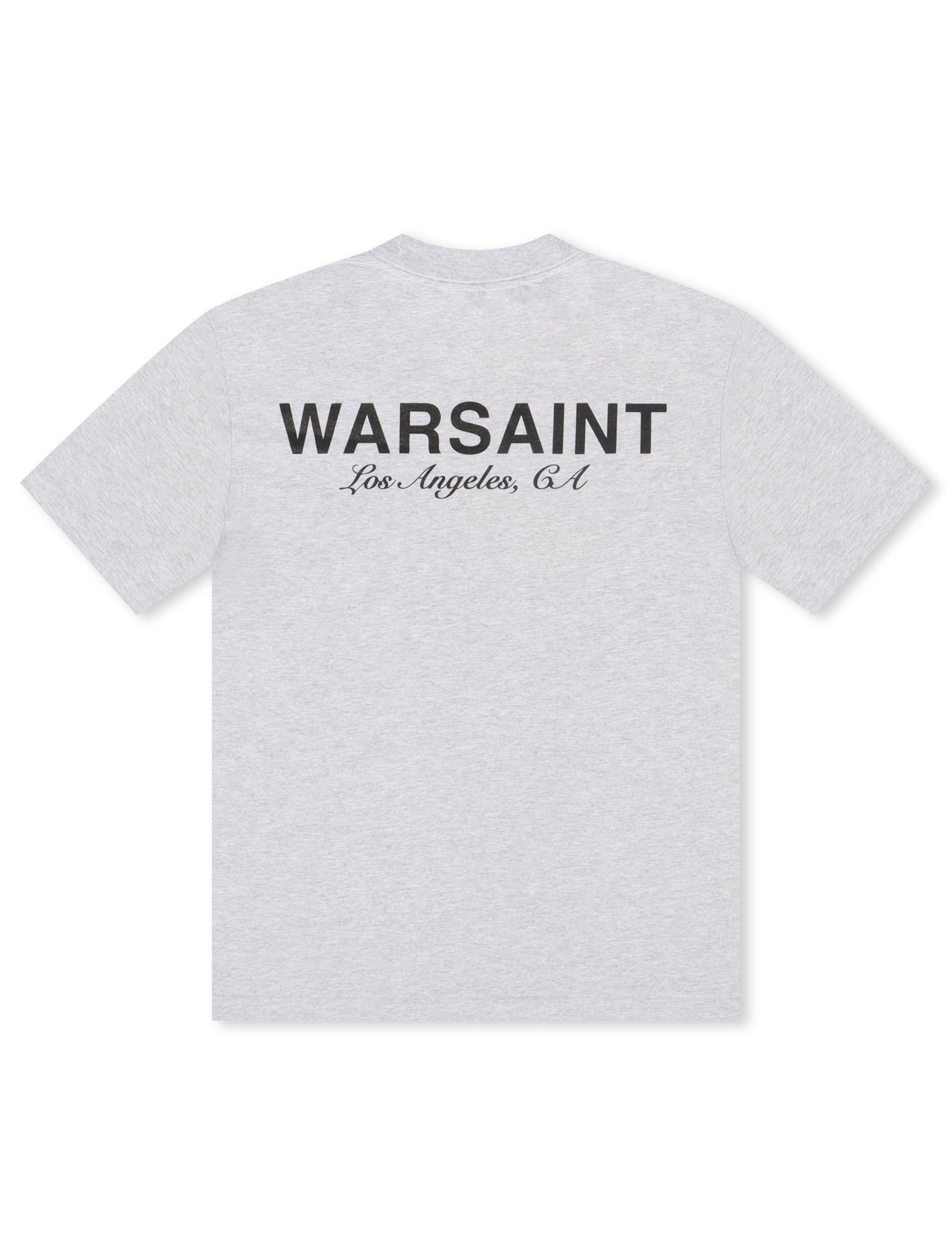 Warsaint Script Tee - Heather Grey Denim Exchange