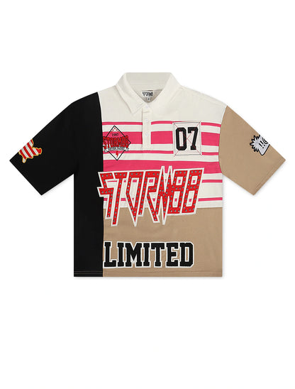 Kleep Trout Knit Polo - Pink Denim Exchange