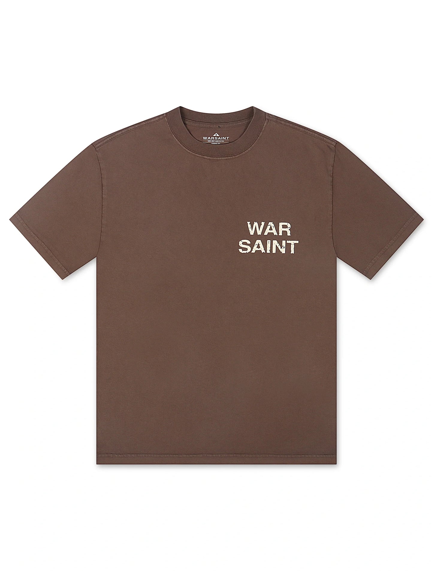 Warsaint LA Script Tee - Brown/White Denim Exchange