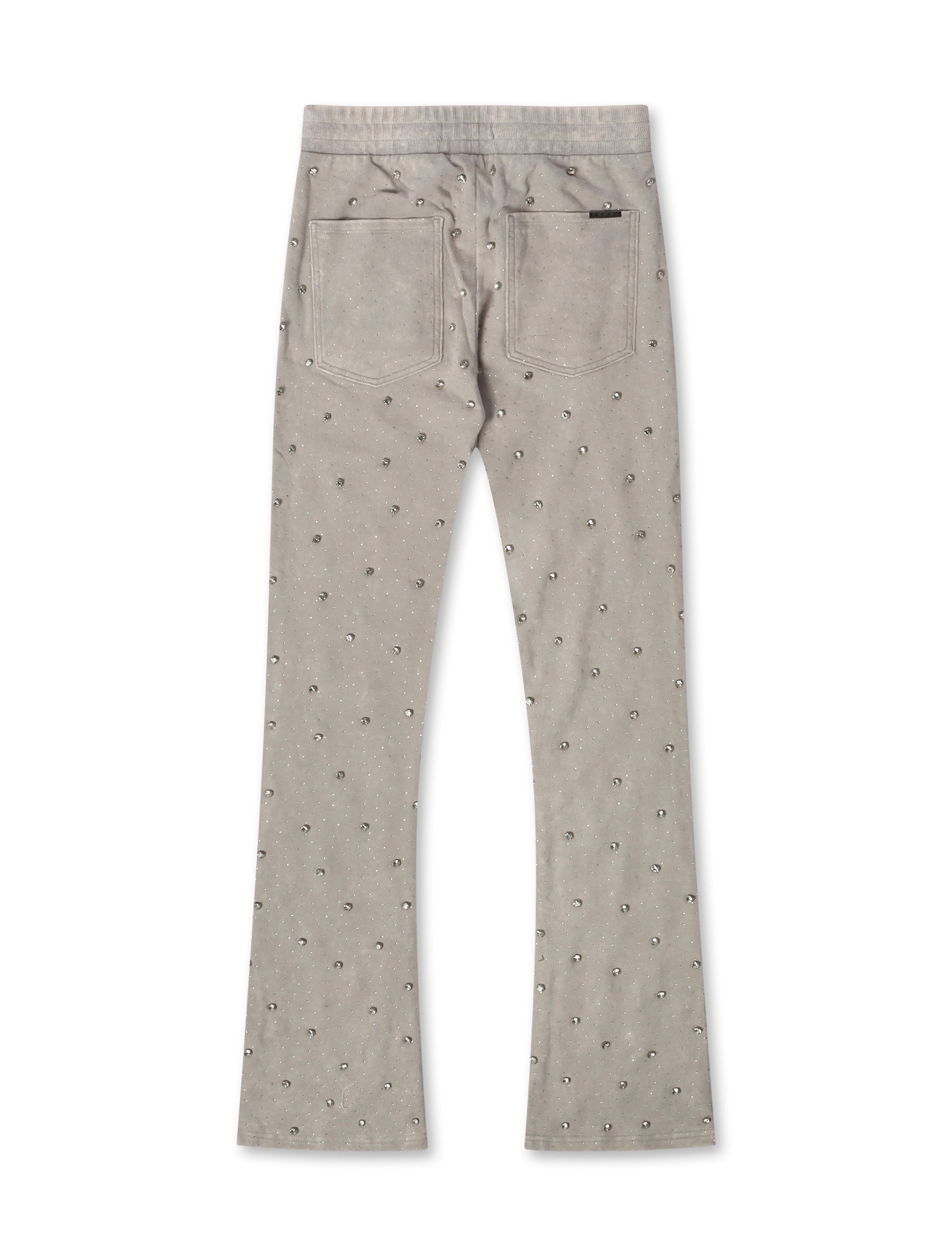 Rebel Denim Diamond Stacked Sweatpants - Grey Denim Exchange