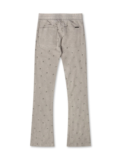 Rebel Denim Diamond Stacked Sweatpants - Grey Denim Exchange