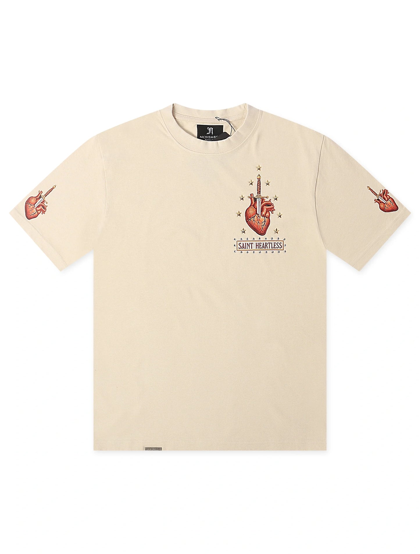 November Reign Saint Heartless Tee - Tan Denim Exchange