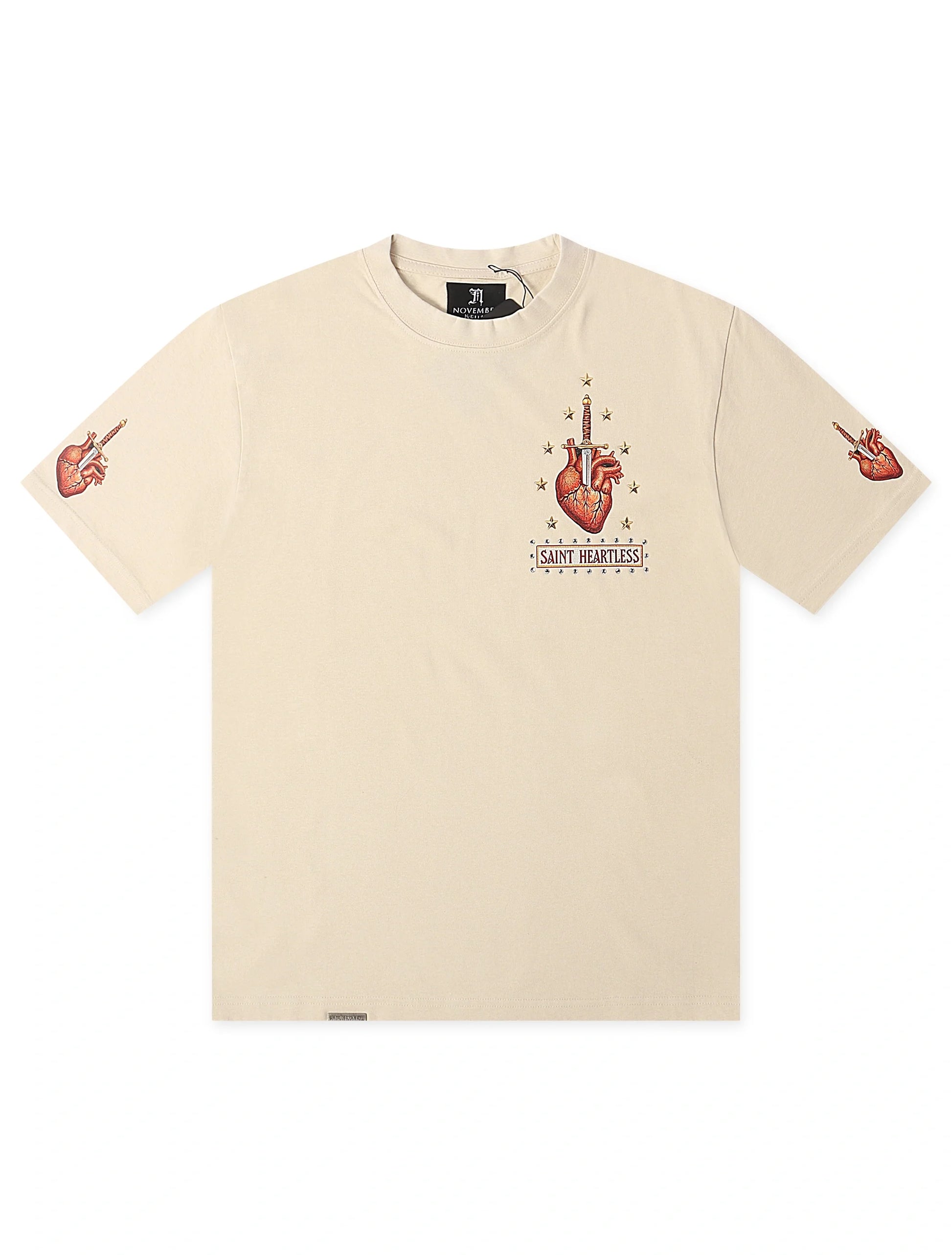 November Reign Saint Heartless Tee - Tan Denim Exchange