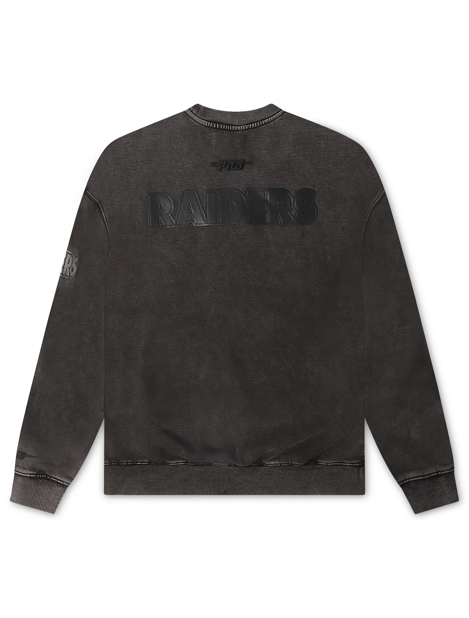 Pro Standard Raiders Enzyme Drop Shoulder Crewneck - Washed Black Denim Exchange